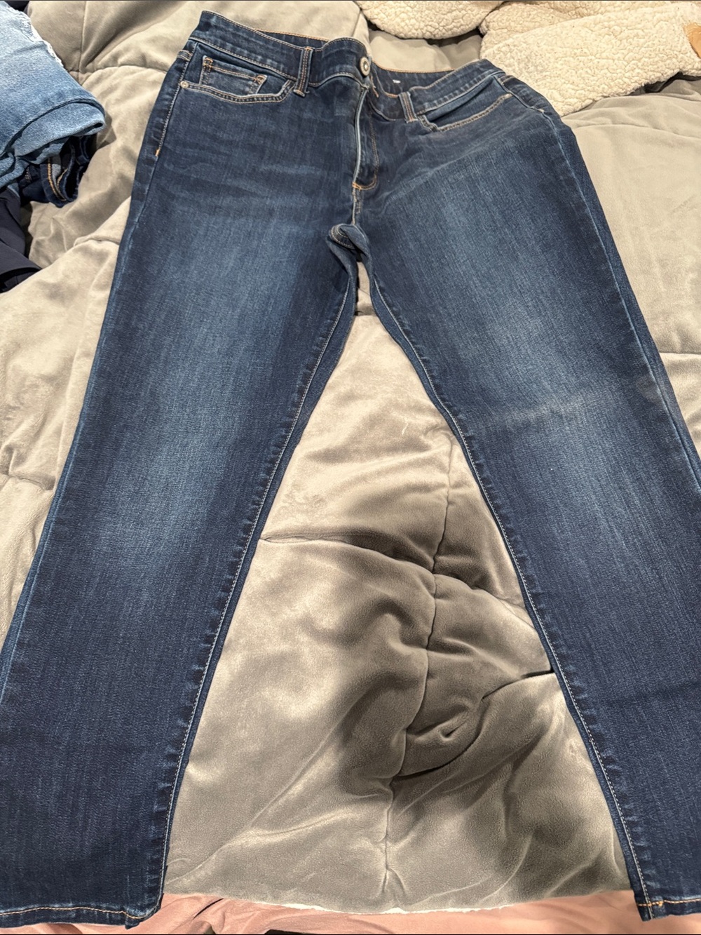 St. John's Bay Straight Leg Jeans in Dark Blue Wash